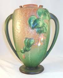 Rare" 1938 Roseville Pottery 8 Inch Tall Green Fuchsia ...