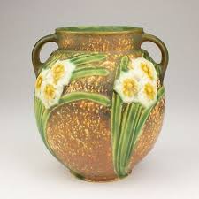 Roseville Pottery Jonquil Vase, Shape 540-6, Brown/Green, Label | eBay