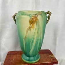 Stunning Roseville Pottery Vintage Pinecone Vase 709-10 in Green - Etsy