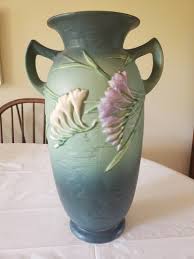 Roseville Pottery Freesia Green Massive 128-15 | eBay