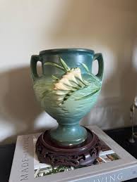 Roseville Freesia Vase, Pattern Number 196-8, Produced Circa ...