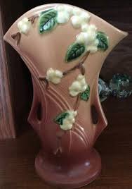 Vintage Lovely Roseville Brown Or Dusty Rose Snowberry Vase ...