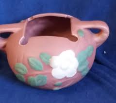 Vintage Roseville Pottery #387-4 White Rose 4" Bowl | eBay