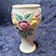 Roseville ROZANE 1917 Antique Art Pottery Ivory Flared Rim Ceramic Vase | eBay