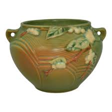 Roseville Snowberry Green 1947 Vintage Pottery Ceramic Jardiniere Planter 1J-4 | eBay