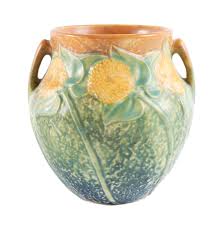 Lot - ROSEVILLE SUNFLOWER DOUBLE-HANDLED POTTERY VASE