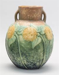 Lot - ROSEVILLE "SUNFLOWER" PATTERN POTTERY VASE With ...