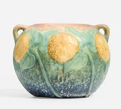 Roseville Pottery Sunflower Vase Pot 213-4 | eBay