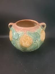 Roseville Pottery Sunflower 4 1/8" 2 Handle Vase 213-4 - Etsy