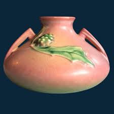 Roseville Pottery Pink Thornapple Handled Vase. #806-4 Circa 1930 Excellent Condition - Etsy