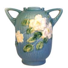 Roseville Pottery 979-6 White Rose Vase - Etsy