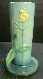 Vintage Roseville Wincraft 285-10" Green Vase 10.5" x 6.25 ...