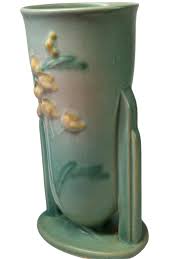 Vintage Roseville Art Pottery Green Ixia 856-8 Vase - Etsy