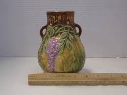 Roseville Wisteria Handled Vase - Valley 65 Antiques