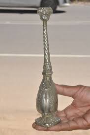 Vintage White Metal Unique Shape Inlay Engraved Handcrafted ...