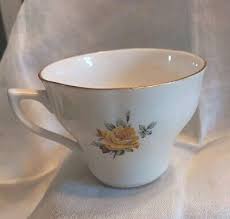 English Bone China Rosina Teacup & Saucer Yellow Roses Gold ...