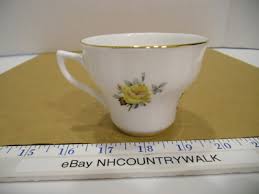 Rosina English Bone China Yellow Roses Floral Tea Cup and ...