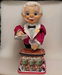 1960 Rosko Bartender Japan Toy Battery Operated Charlie ...