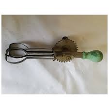 Vintage A & J 5-1/2" Long Doll House Wood Handle Egg Beater/Mixer 1923, USA | eBay