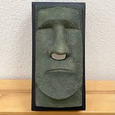 Rotary Hero Inc | Accents | Rotary Hero Inc Japan Stone Face Tiki Moai Tissue Box Cover Holder | Poshmark
