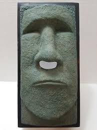 Easter Island Tiki Head Face Tissue Box Holder Dispenser Kleenex Green/Black | eBay