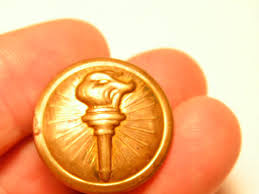 Old metal insignia pinback with torch – probably a military insignia | eBay