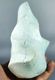 755g Green turquoise gemstone Polished Standup Flame Reiki ...