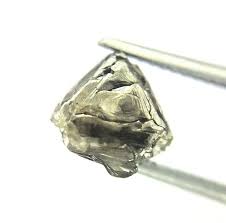 UNCUT DIAMOND 2.76TCW GRAYISH BROWN NATURAL PYRAMID SHAPE ...