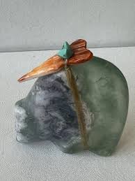 Zuni Fluorite Bear Fetish by Daphne Quam *NEW* F9507 | eBay
