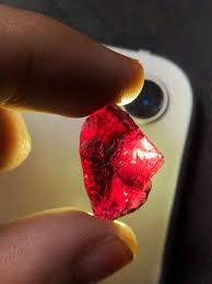 Red Garnet Faceting Rough: Natural Untreated Gemstone ...