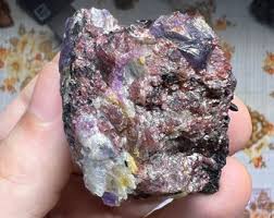 Blue and Pink Sapphire With Red Garnet Crystal Cluster 56 X 34 Mm, 430 Ct, Madagascar - Etsy