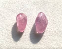Natural Morganite Smooth Tumble Pair Loose Gemstone ...