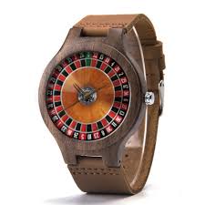 Roulette Wood Leather Watch, Game Wood Watch, Winnings Wood ...