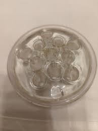 Vintage 3 1/2" Clear Glass Flower Frogs 11 Holes Unbranded ...