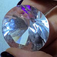 Clear quartz diamond with faceted edges - CQ468 | Featherlight Dust Crystals