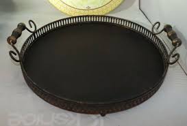 VTG TEMP-TATIONS ROUND METAL SERVING TRAY W/ 2 ...