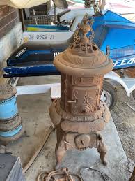 antique cast iron pot belly stove | eBay