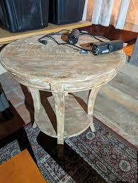 Round Table Beige Wood One shelf for Sale in Los Angeles, CA ...