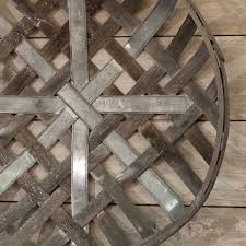 Round Tobacco Baskets w/ Metal Strips - Gray Wash - Set/3 ...