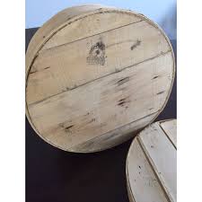 Vintage Dufeck's Cheese Box Round Wooden Hat Box Cheese ...