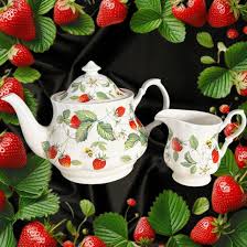 Roy Kirkham Alpine Strawberry Fine Bone China Teapot and Matching Creamer Vintage 2000 Made in England - Etsy Australia