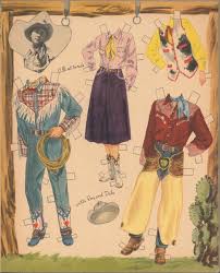 VINTAGE UNCUT 1940S ROY ROGERS EVANS PAPER DOLLS ~WHITMAN ...
