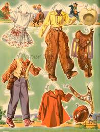 Vintage Paper Doll Printables, Ride a Pony Instant Download ...