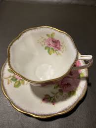 Royal Albert American Beauty Rose Cup & Saucer England Gold ...