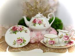 American Beauty Tea Set - Royal Albert - Etsy