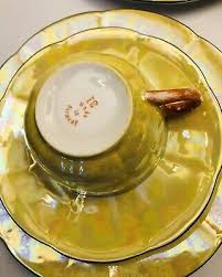 Set for 2 - Vintage Yellow Lustre Ware Cup Saucer Bread Plate Made in Germany | eBay