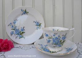 1950's Vintage Royal Albert Forget-Me-Not Teacup Saucer and ...
