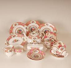 Vintage Royal Albert Bone China Tea Set and Plates Lady ...