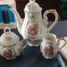 Other | Vintage Porcelain Renaissance Style Childrens Tea Set With Lids | Poshmark