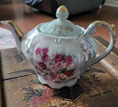 Vintage Made in Japan Ceramic Musical Teapot Floral Gold Trim circa 1950's | eBay